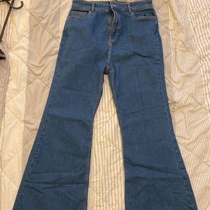 1970s inspired jean bell bottoms